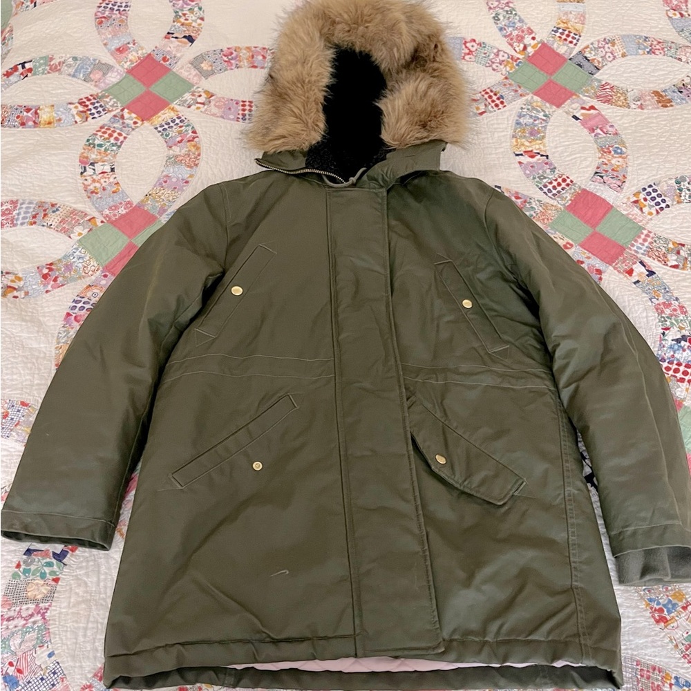Women's J. Crew waxcloth car coat Thinsulate